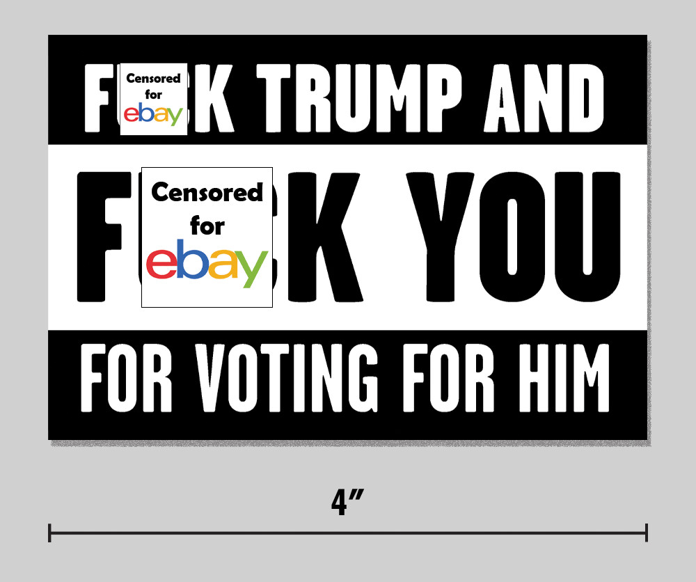 F**k Trump Sticker Political Anti-Trump Anti-MAGA 4" Vinyl Decal