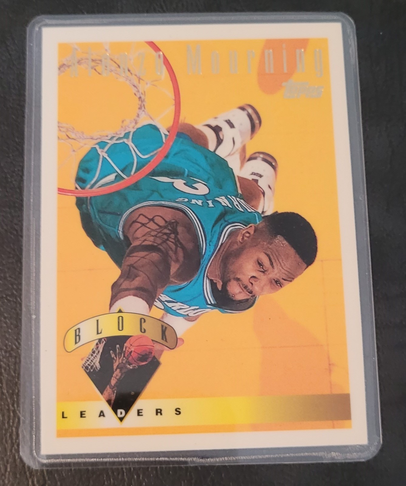 Alonzo Mourning Basketball Card HOF Fridge/Locker/Cabinet Laminated Magnet