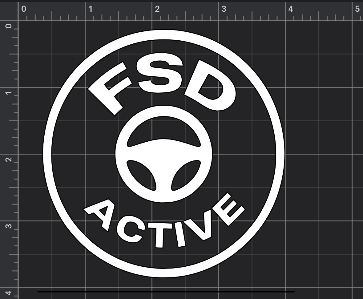 custom vinyl stickers decals – FSD’ing sticker, autonomous driving