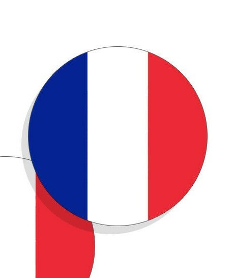 France Flag Stickers Flag Decals Vinyl Stickers Round Indoor Outdoor 4 pack