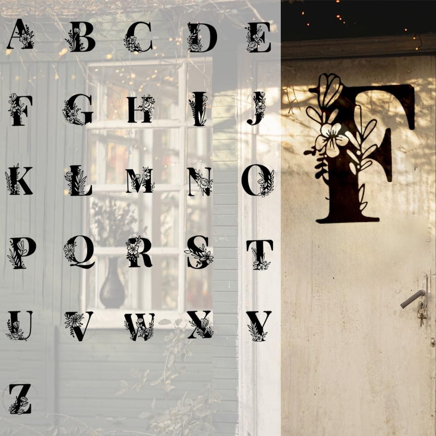 Metal Name Sign,Initial Welcome Letter Monogram Wall Decor,Wall Art Last Name…