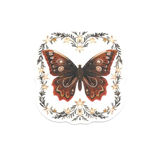 Celestial Star Butterfly Vinyl Sticker Vintage Insect Journal Laptop Scrapbook