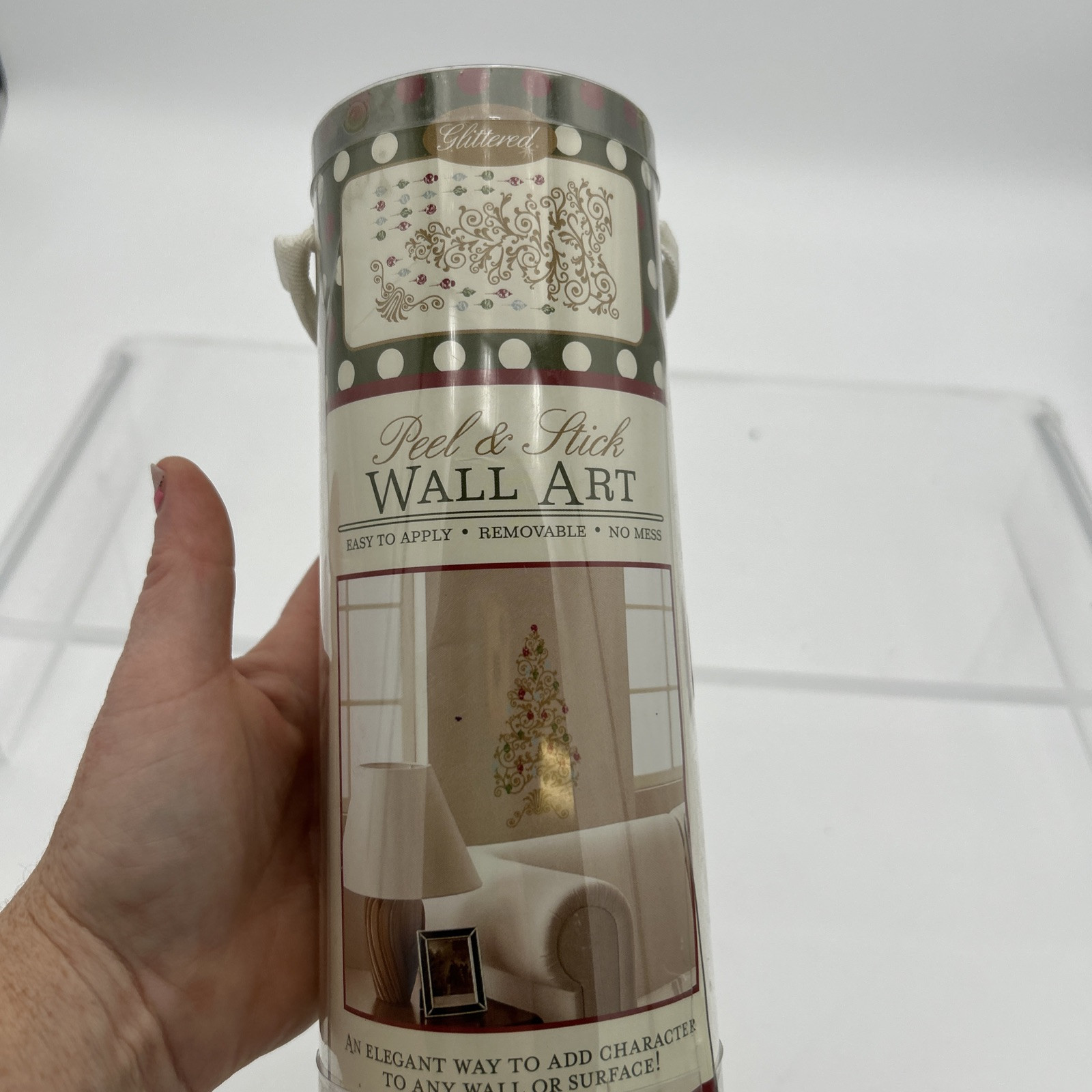 Once Upon a wall DCWV Home removable vinyl Wall Art gold, glitter Christmas tree
