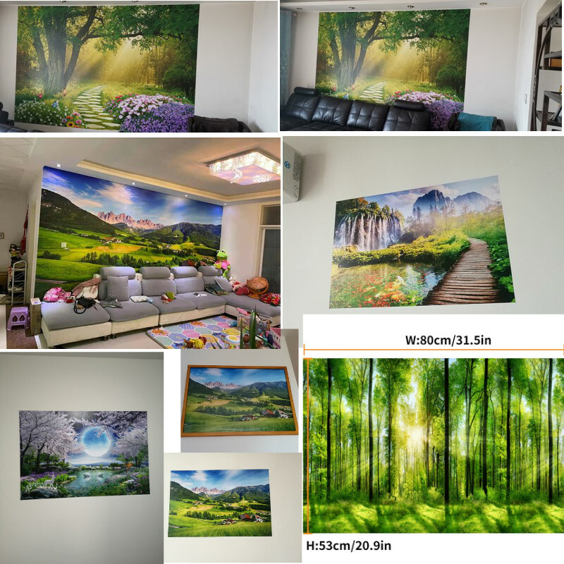 1x 3D Forest Wall Mural Landscape Wallpaper Art wall Paint Removable Sticker