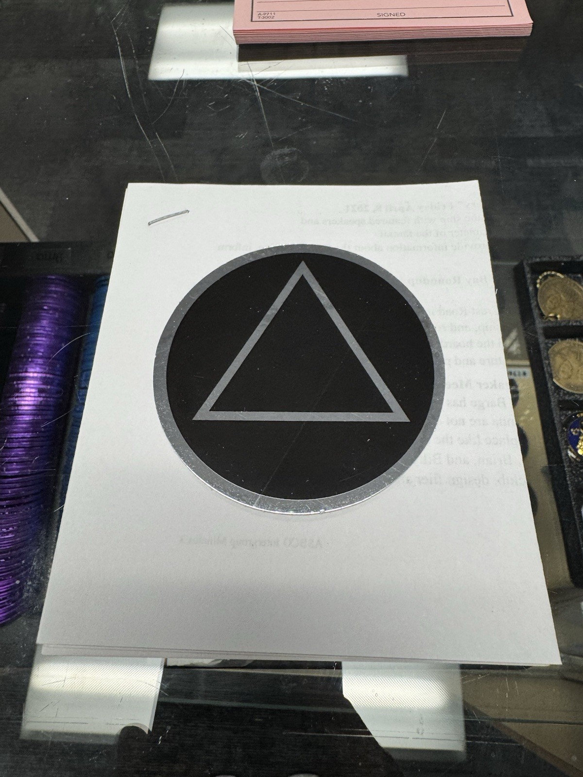 Triangle Circle Vinyl Decal, Multiple Colors