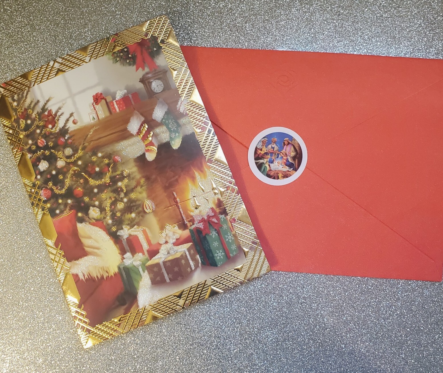 30 Holiday Christmas Religious Nativity Scene ENVELOPE SEALS LABELS 1.5" ROUND