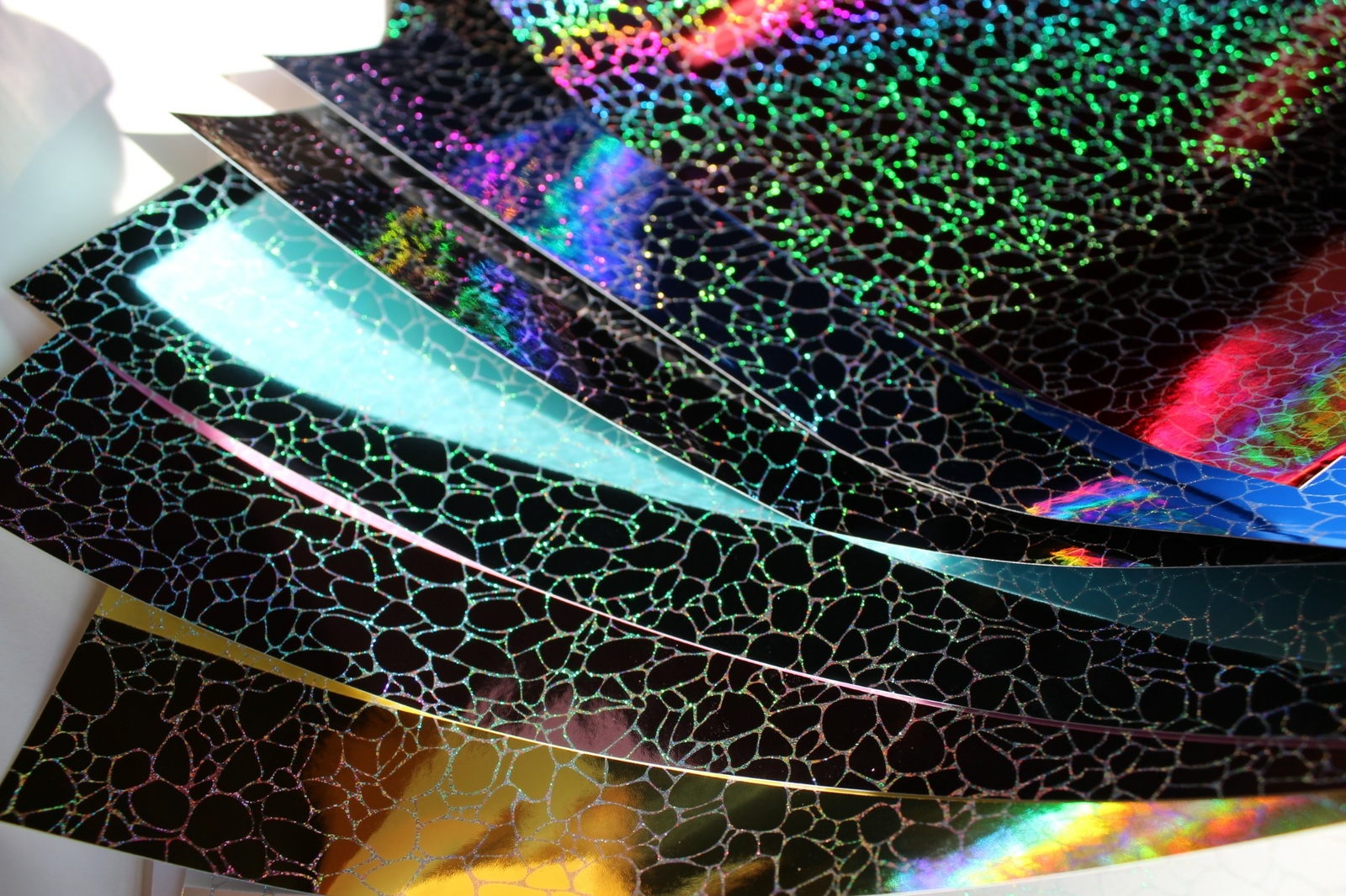 SNC Tuning Adhesive Holographic Stone 12×12 8pk Mixed Color Vinyl Sticker Sheets