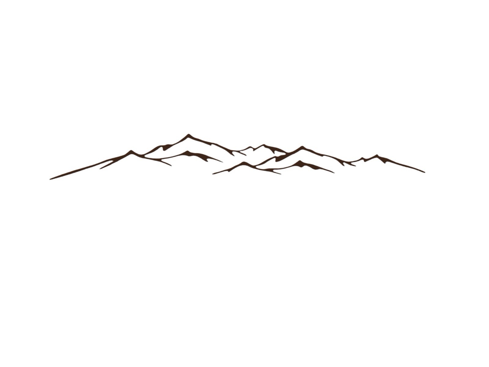Mountain range scene large Vinyl Decal for Car Truck trailer Windows