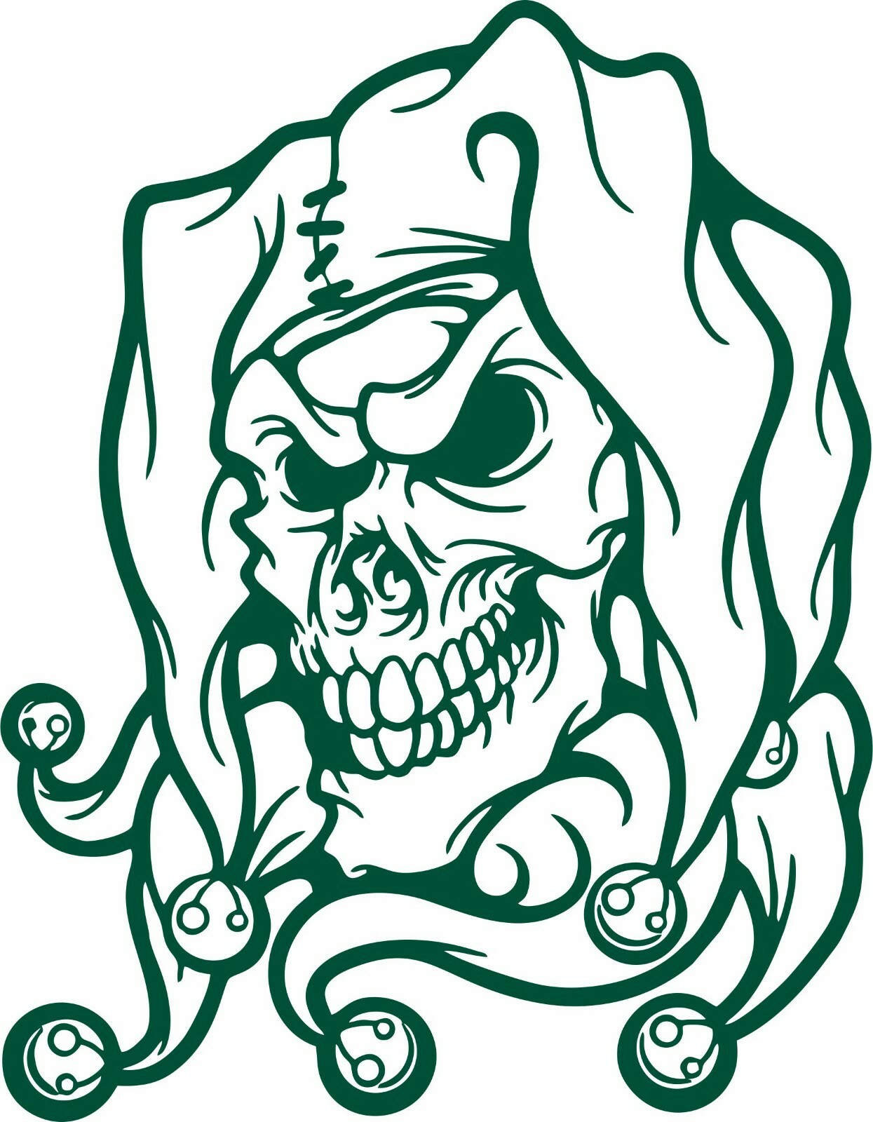 Clown Evil Jester Joker Tribal Skull Car Truck Window Laptop Vinyl Decal Sticker