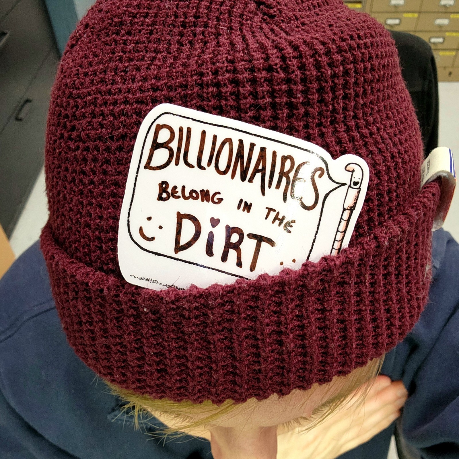 Funny Anti Billionaire Vinyl Punk Bumper sticker