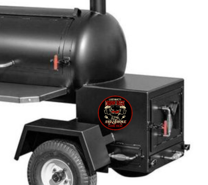 BBQ (Drink Beer Smoke Meat) 4" Handmade Vinyl Decal Vehicle Cooler Grill Laptop