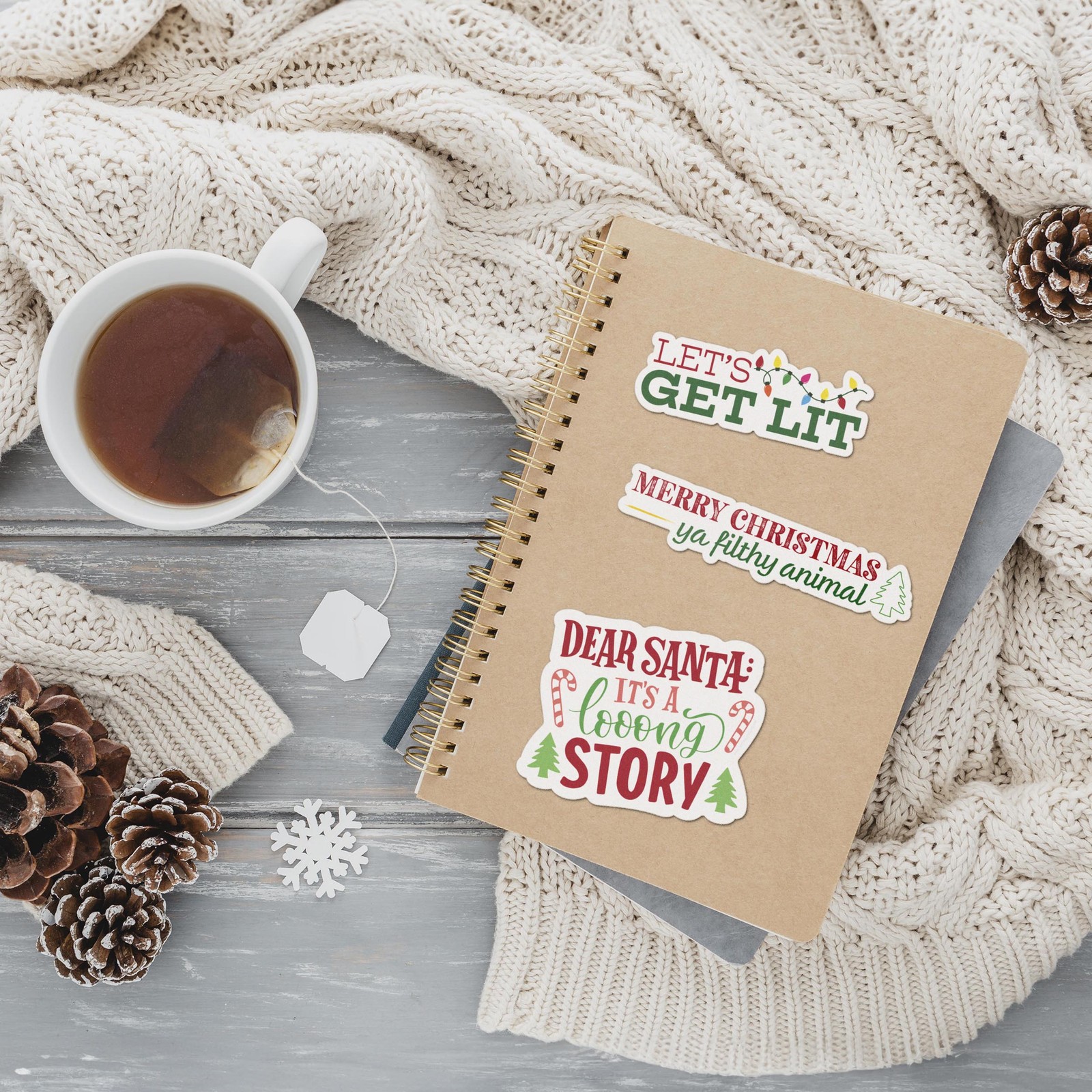 Merry Christmas Ya Filthy Animal Holiday Movie Quote Sticker