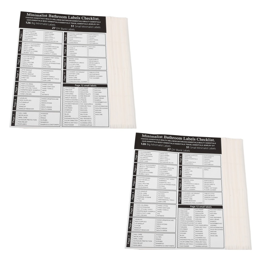 2 Sets Bathroom Dispenser Bottle Labels Face Wash Hand Soap Dish Stickers