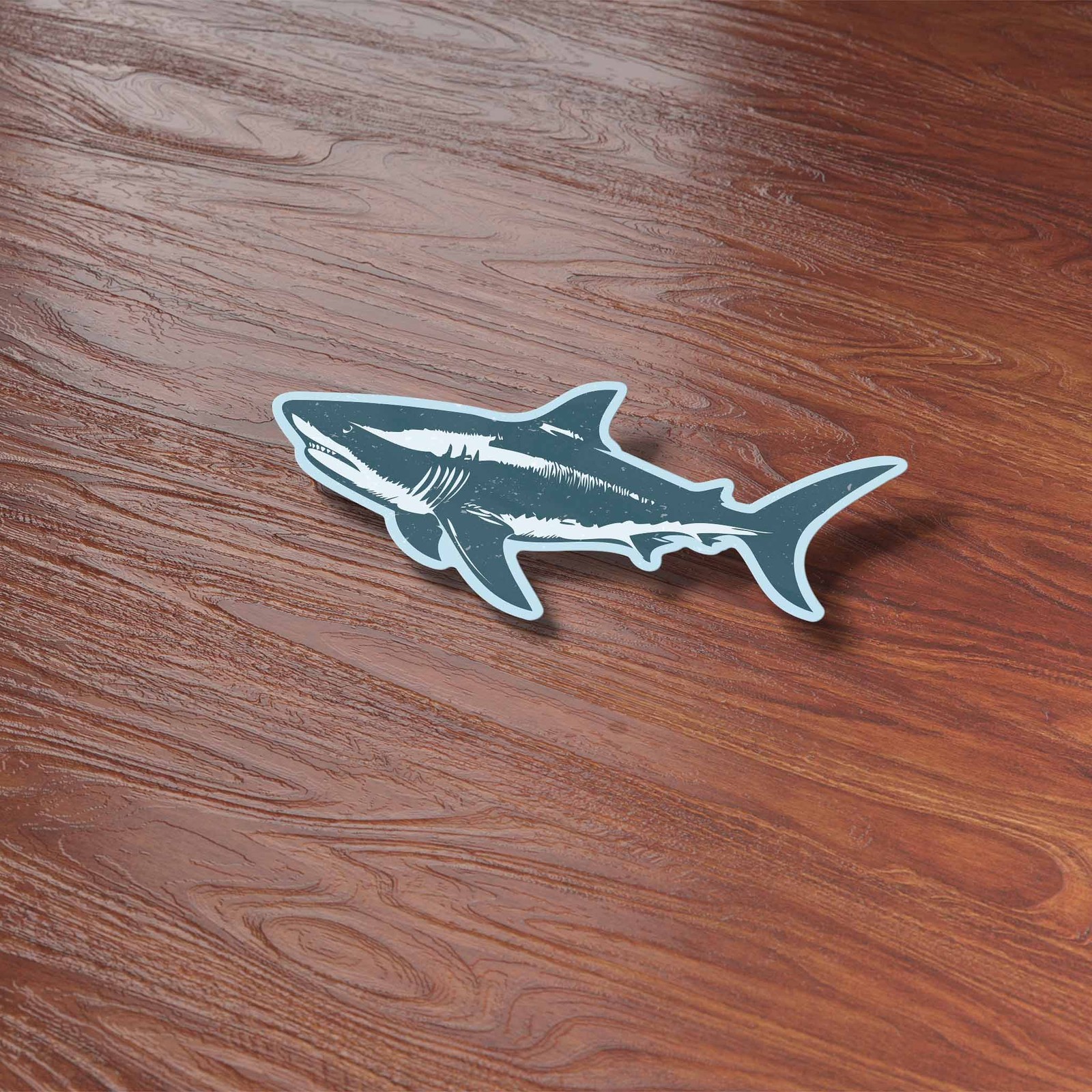 Shark Sticker – Cool Ocean Beach Decal for Laptop & Hydroflask Water Bottle