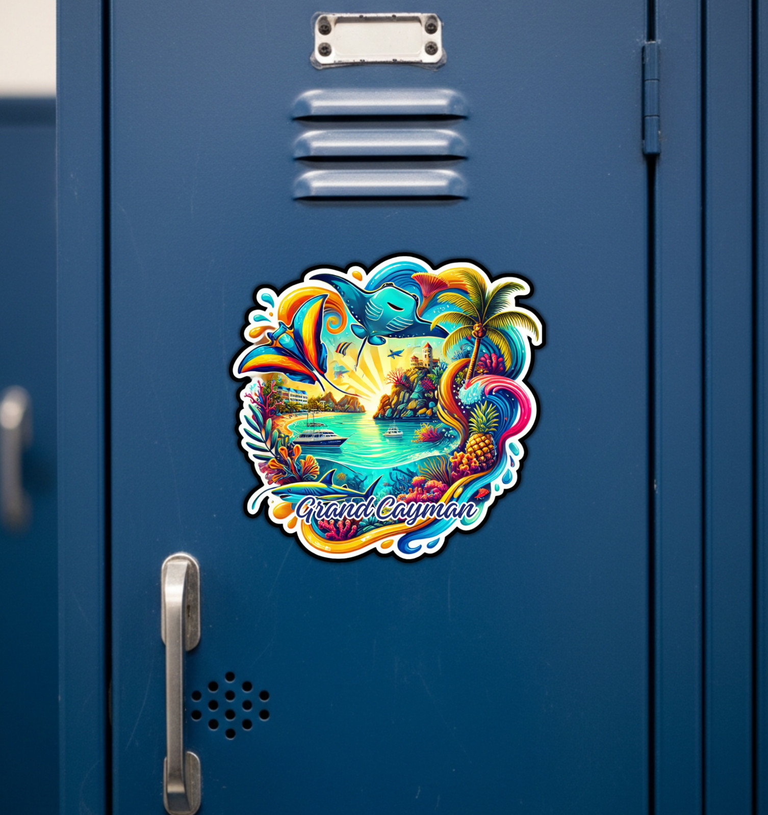 Grand Cayman Islands Fridge Magnet or Laptop Sticker