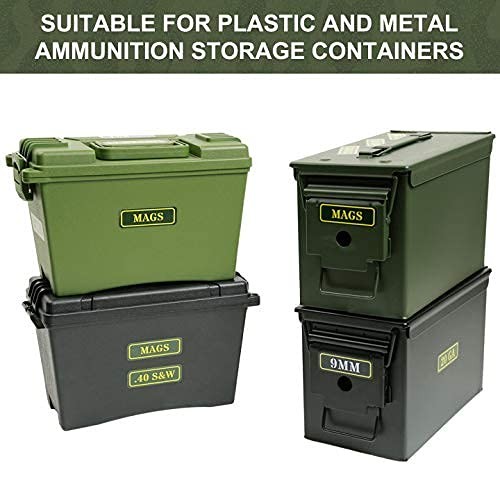Ammo Can Vinyl Sticker Set Decal Label .22 .223 .308 9MM .380 .45 5.56 7.62 1…