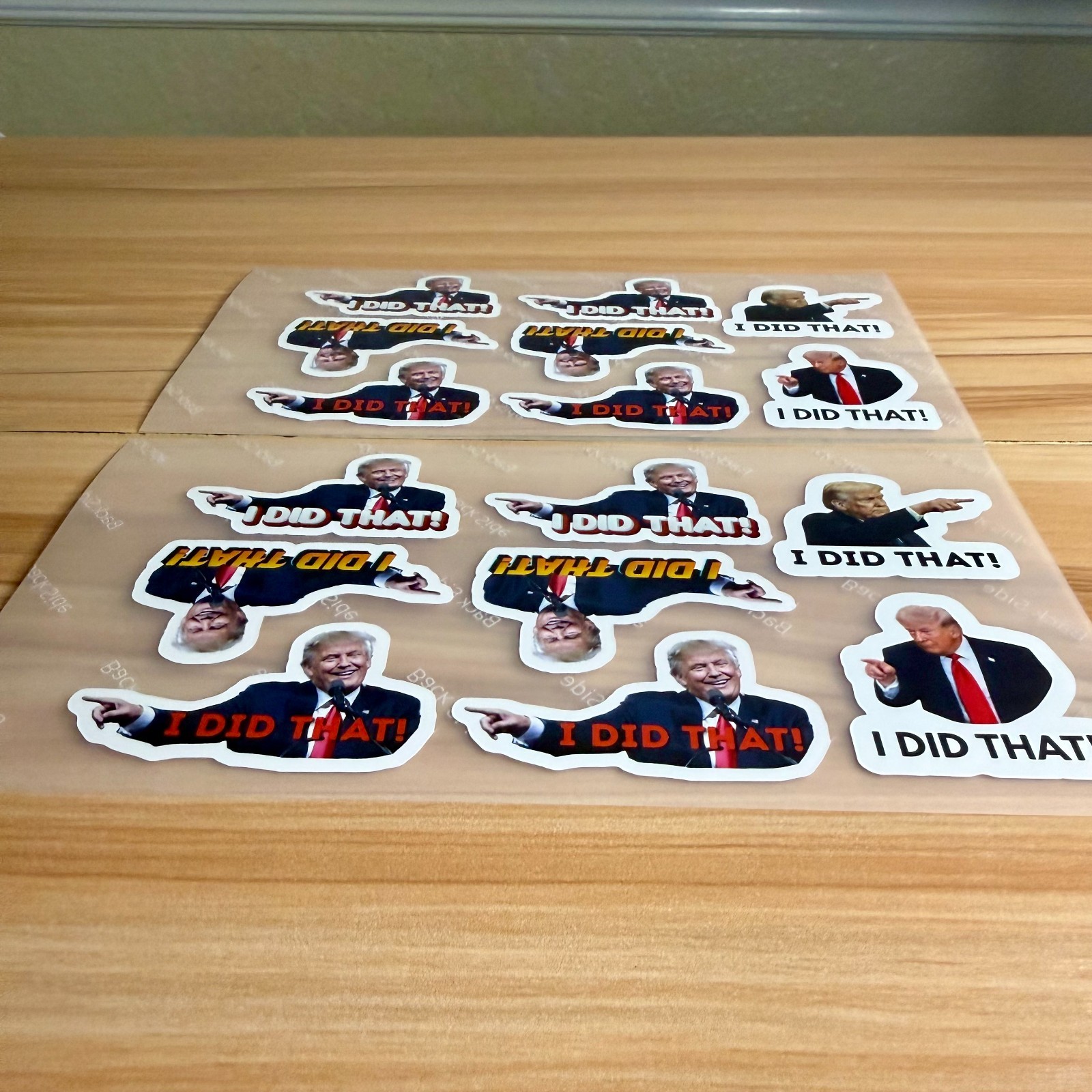 Trump "I DID THAT!" Stickers Assorted 100pc Waterproof Vinyl Decals Gas Pump 2"