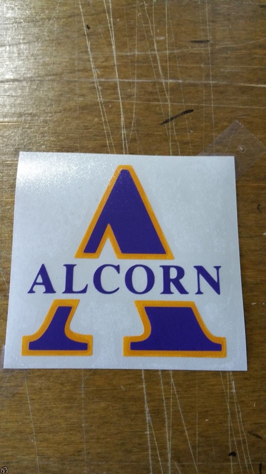 Alcorn State University Decal for Laptop, or Car Window Approx 3"h x 3"w