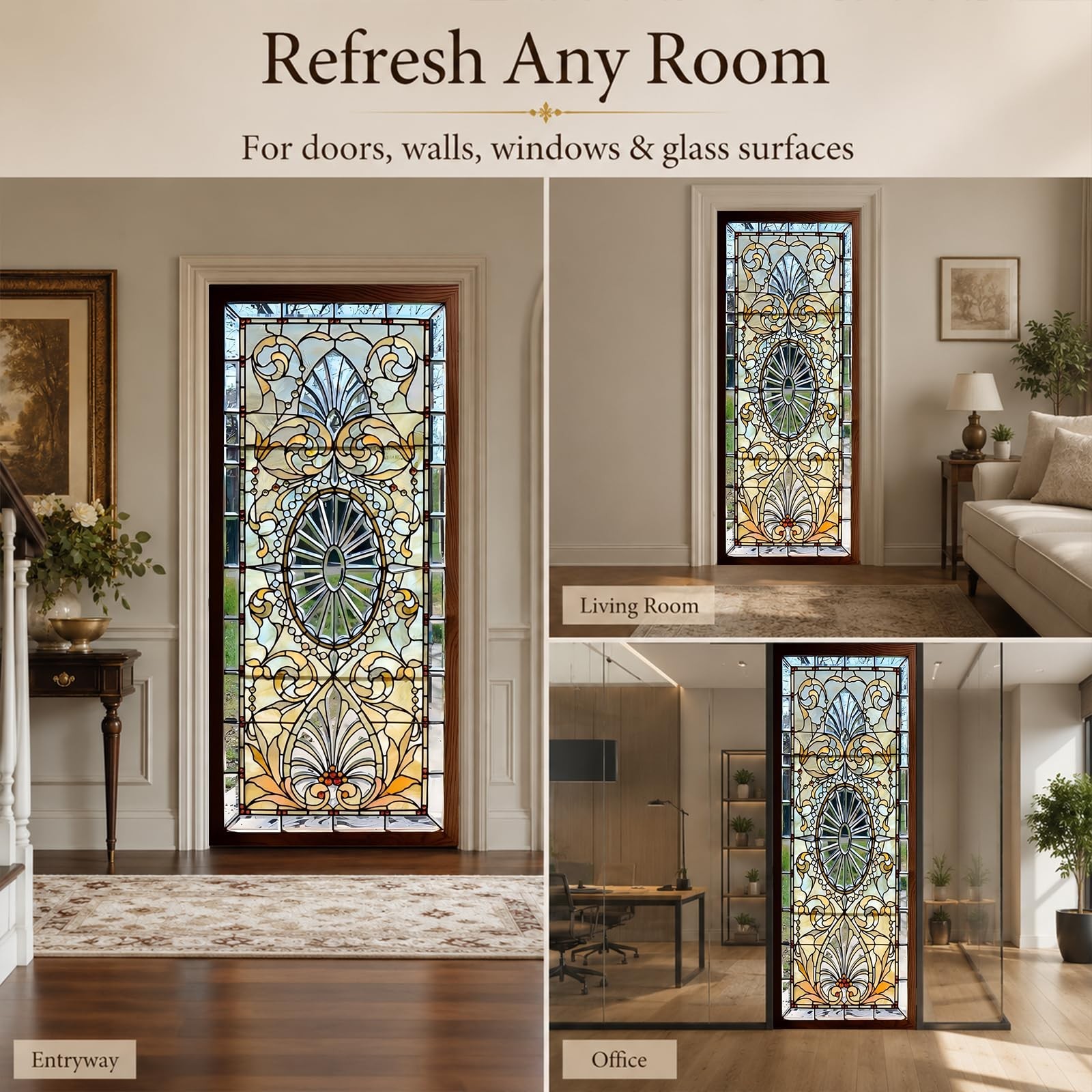 ChezMax Door Stickers Decals 3D Door Murals Peel and Stick, Removable Decorat…