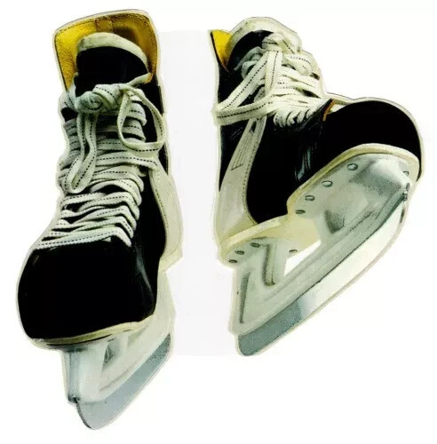 sports hockey skates wall sticker peel & stick 4.5 inch handmade