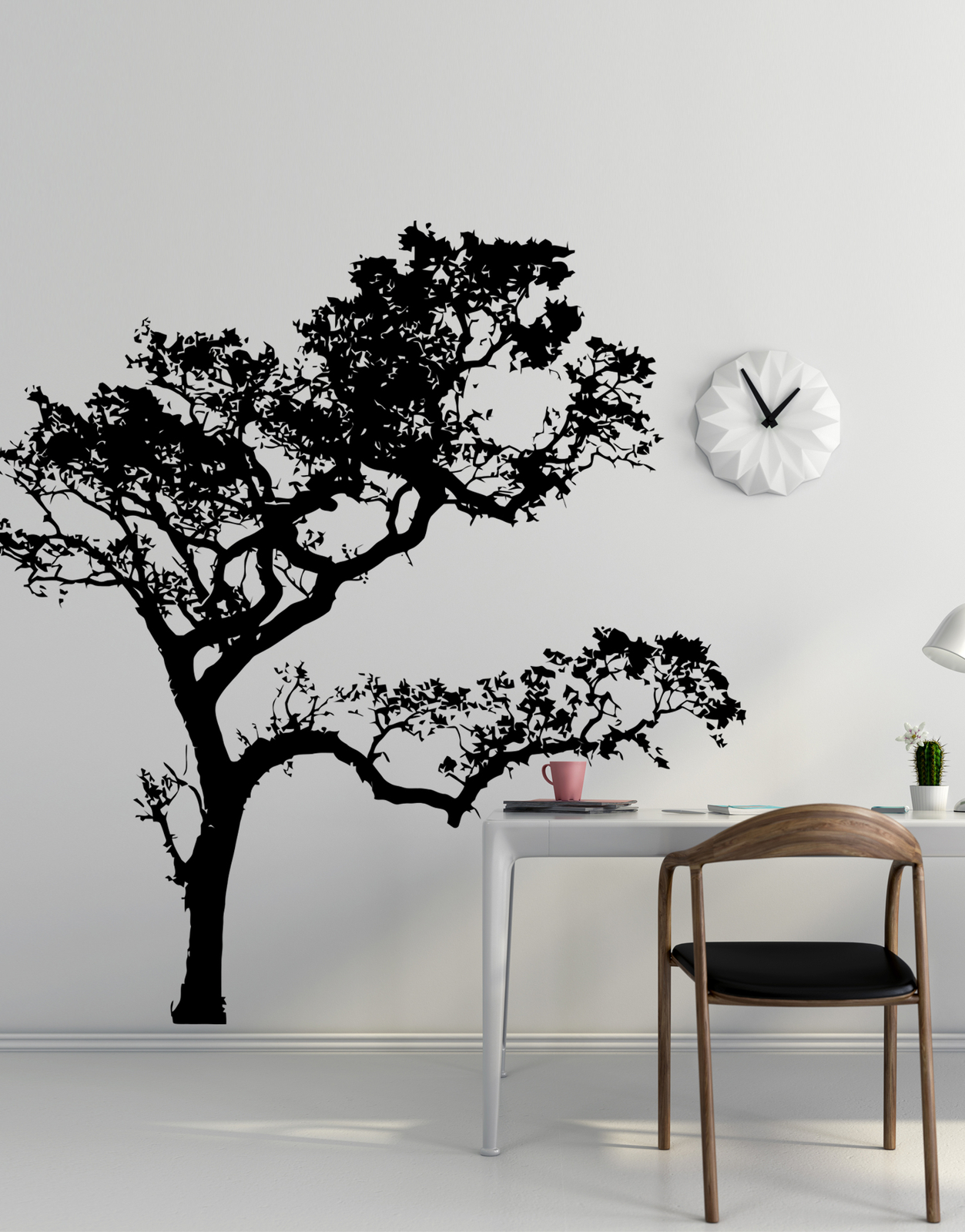 Tree Wall Decal. Tree Wall Sticker. Tree Sticker for Bedroom Bathroom Decor #409