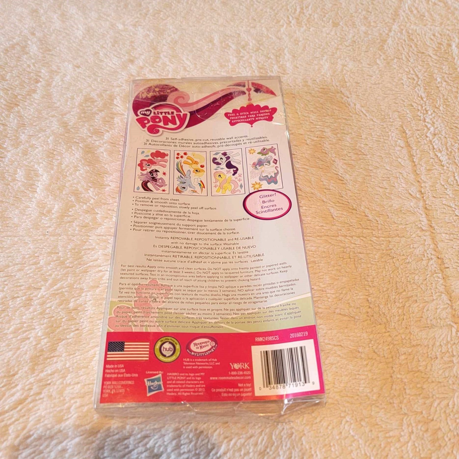My Little Pony Wall Decals Peel & Stick 31 Pieces