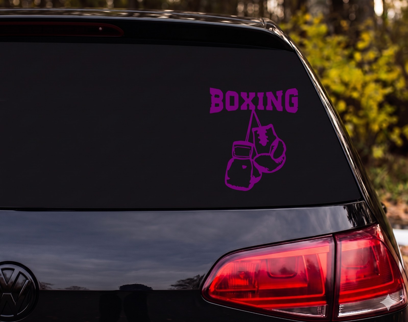 Boxing Gloves Hanging Vinyl Decal Sticker Car Wall Funny | Boxer Gift