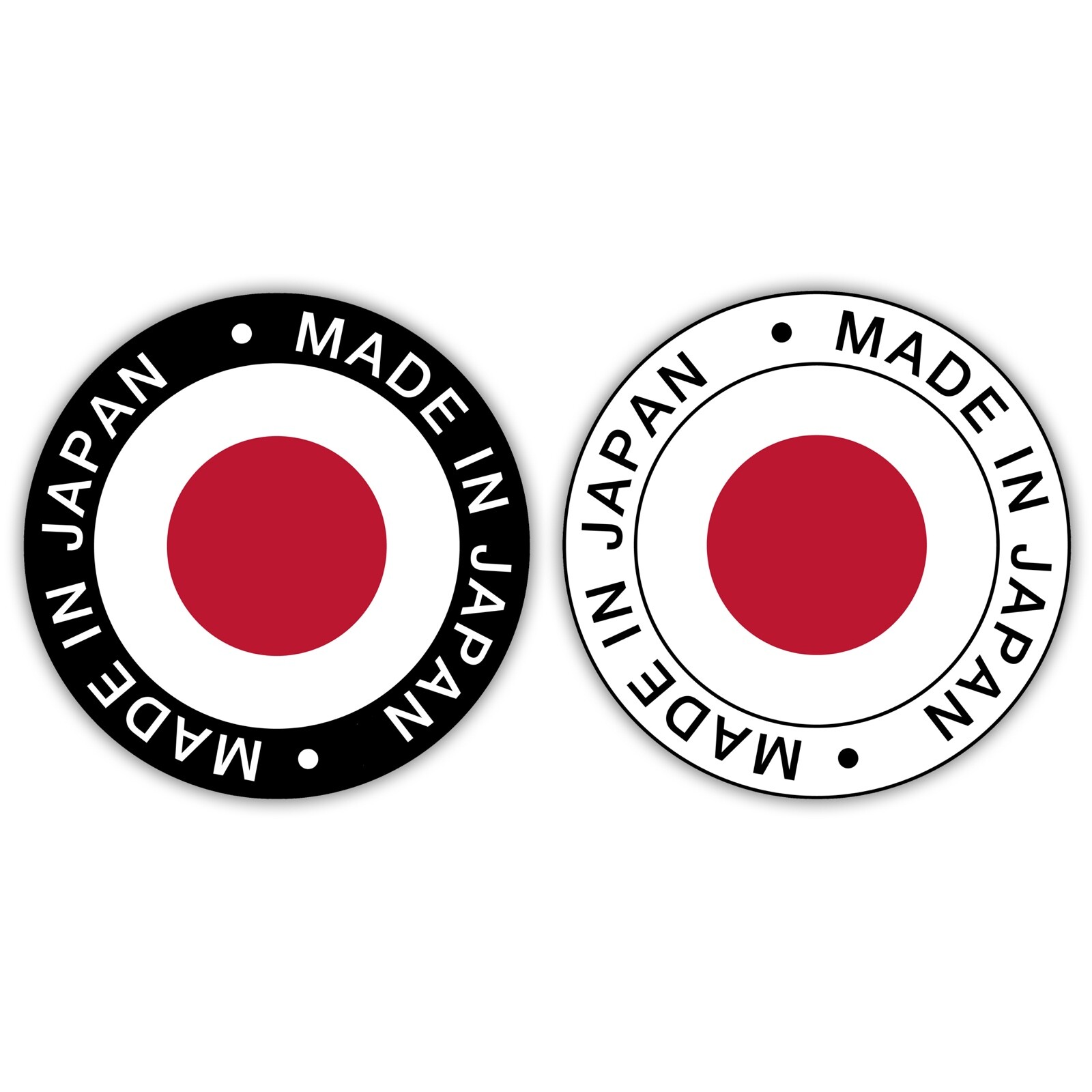 Round Made in Japan Sticker Decal Motorcycle Circle Vinyl Japanese JPN JN Nippon
