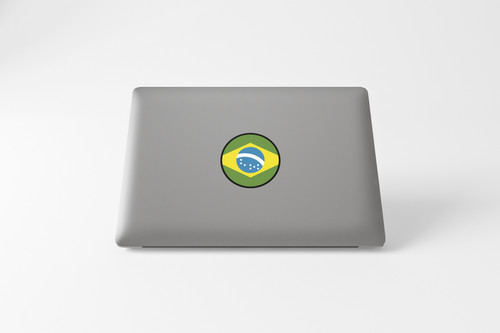 Brazil Flag Circle Sticker Decal