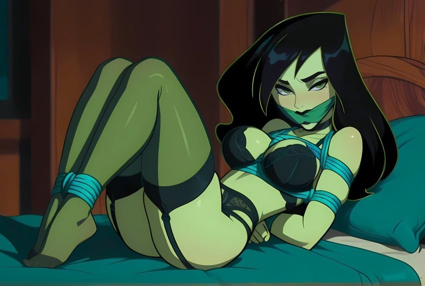 Shego tied up Waifu Sticker ANIME LINGERIE GLOSSY DIE CUT VINYL DECAL 4.5in wide