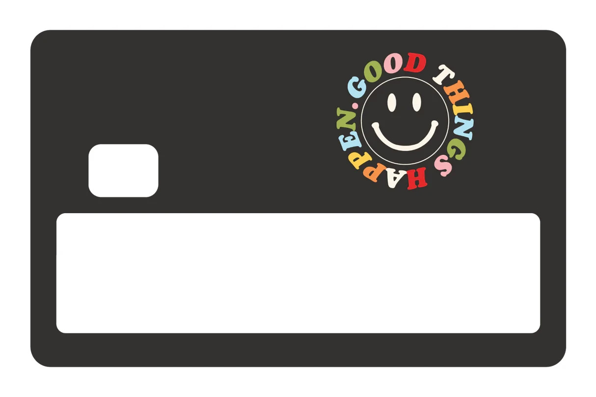 Good Things Happen Card Skin 4 Pack Aesthetic Decal Set for Credit Card