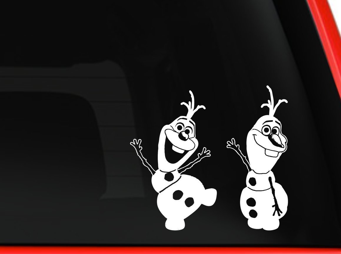 Frozen Olaf cartoon Snowman car truck SUV laptop macbook vinyl decal sticker 6"
