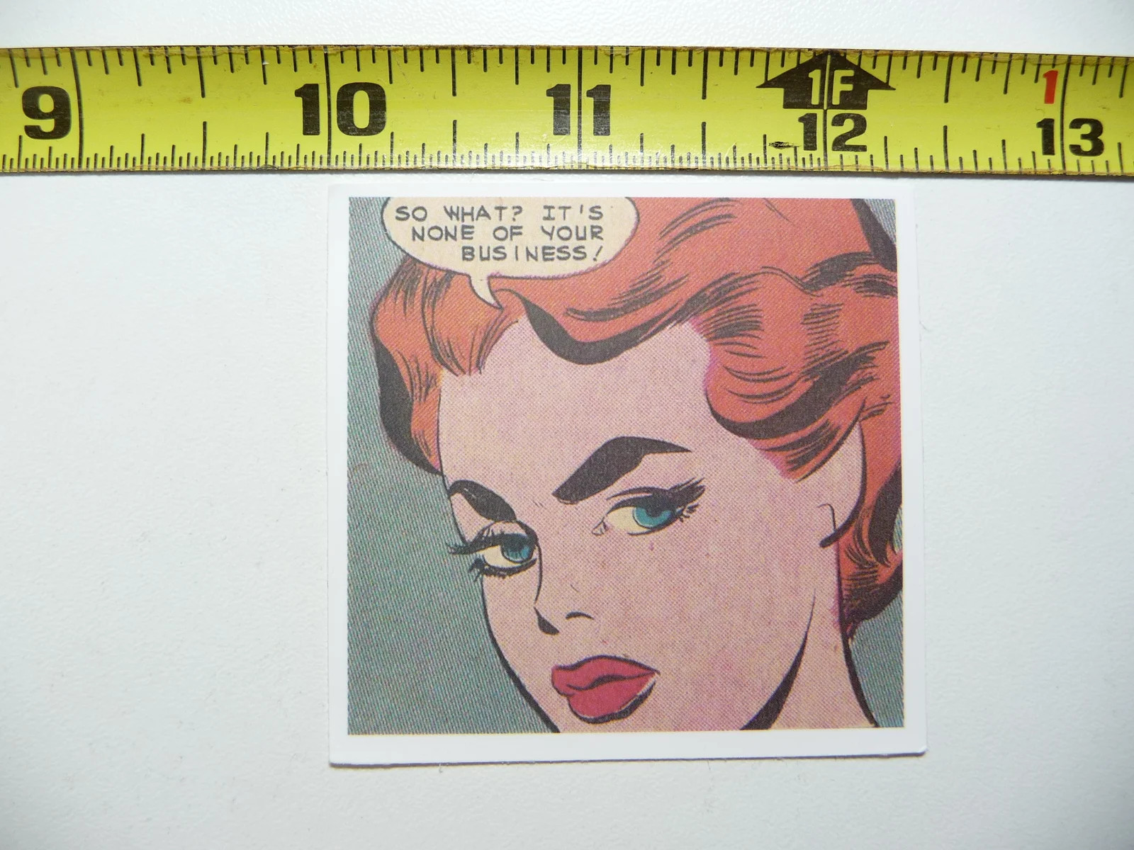 RETRO STYLE WOMAN NONE OF YOUR BUSINESS SMALL STICKER DECAL SCRAPBOOKING FUNNY