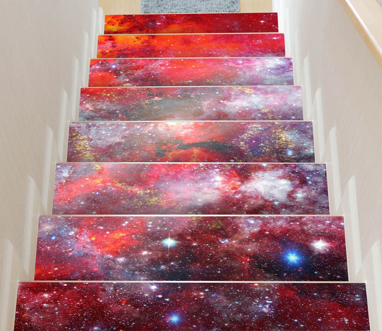 3D Bright Galaxy W133 Stairs Risers Decoration Photo Mural Vinyl Wallpaper Vera