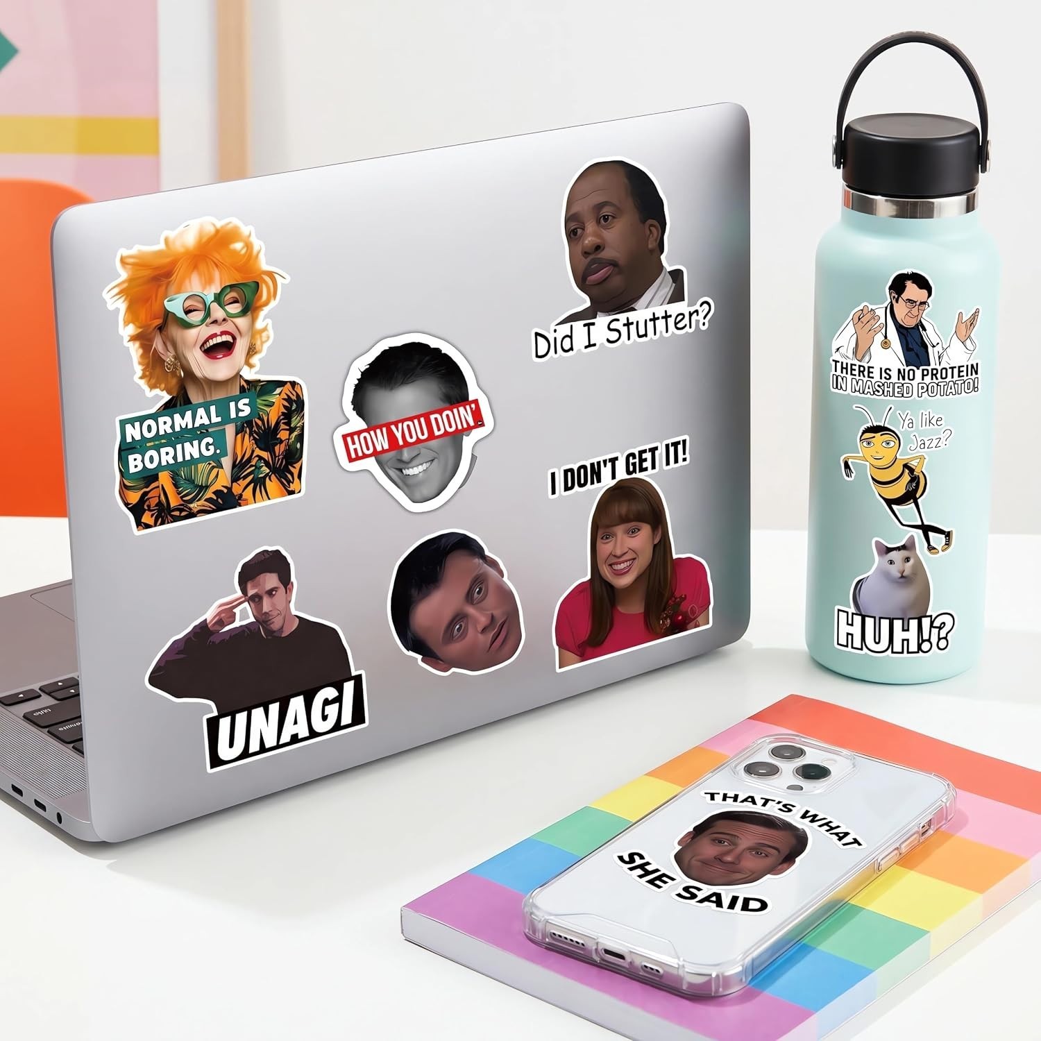 500 Pcs Funny Stickers for Adults & Teens – Trendy Meme Sticker, VSCO Vinyl Deca