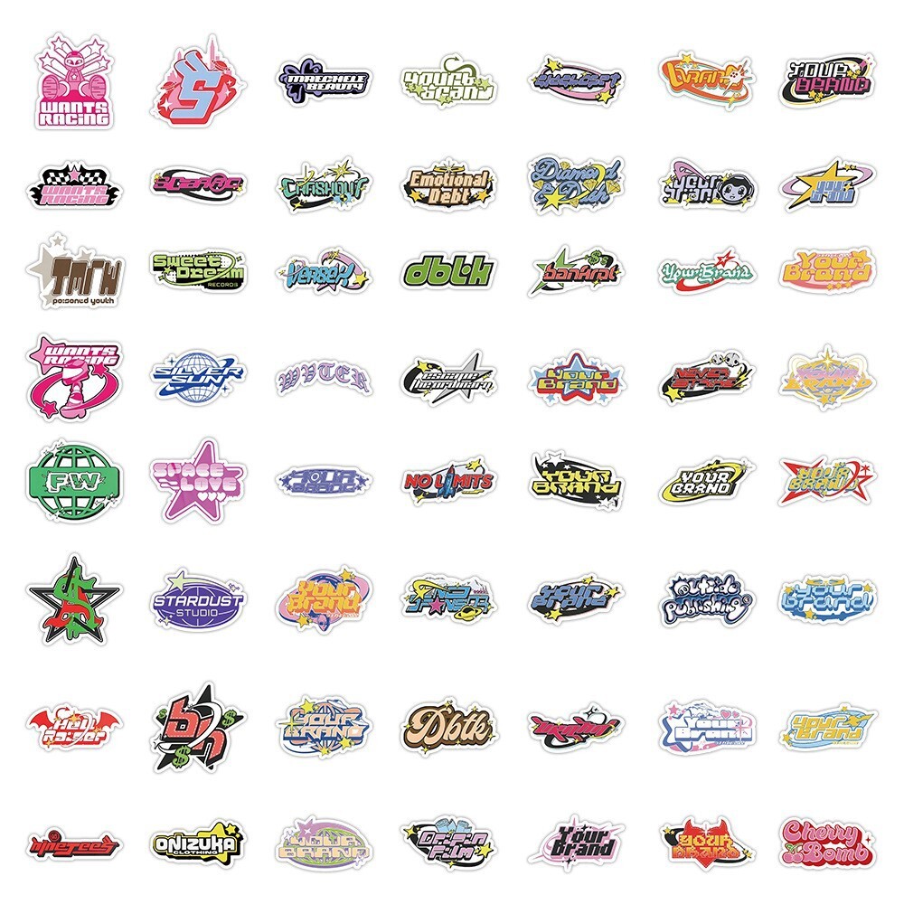 120Pcs Y2k Cartoon Sticker for Adults Teens Girls Scrapbooking Water Bottles