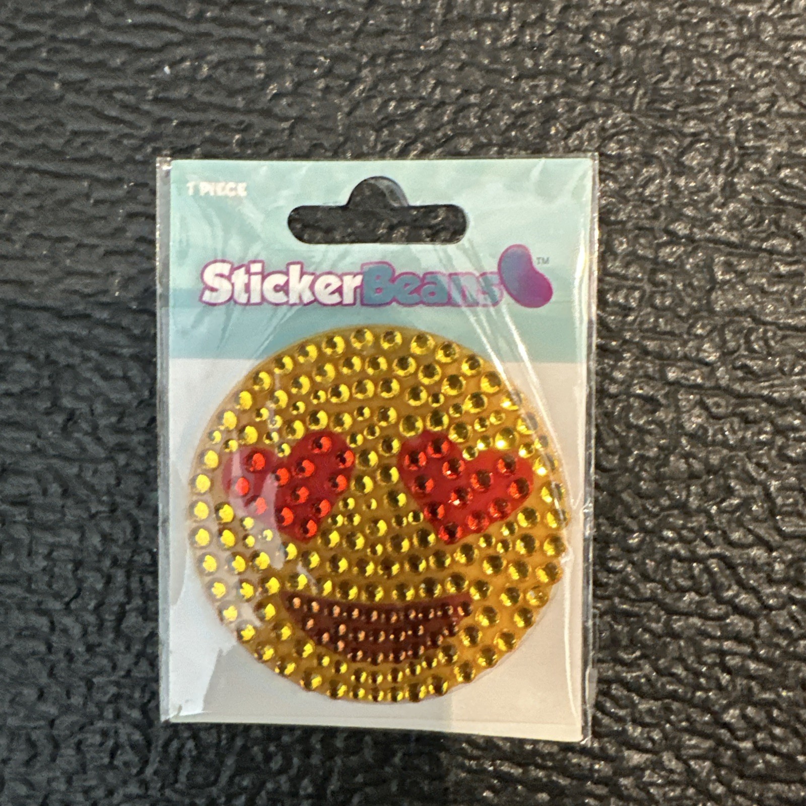 NEW StickerBeans Smiley Heart Eyes 2” Sticker
