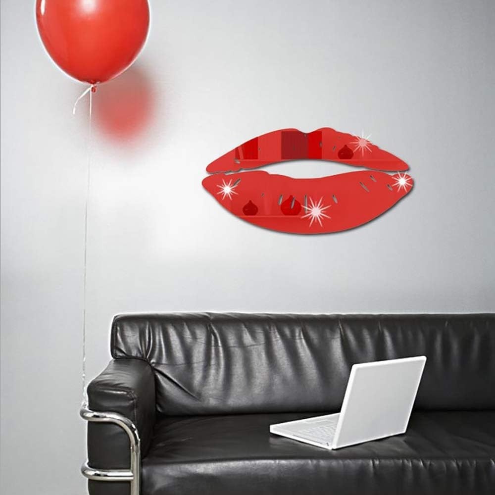 Minimalist Acrylic Kiss Shape Wall Stickers – Transform Your Space Effortlessly