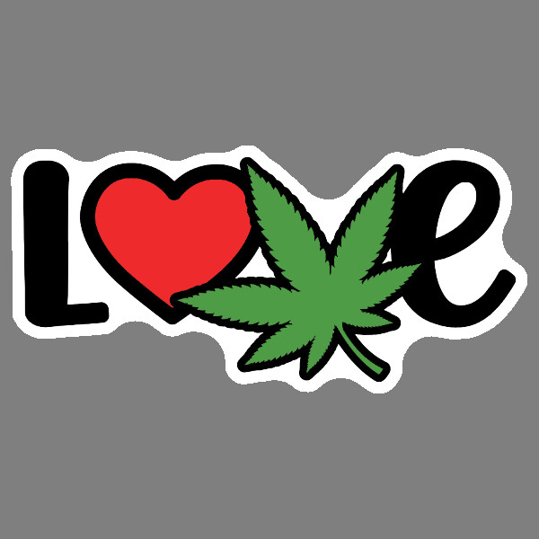 High Vibe Valentine Sticker Stoner Vinyl Decal UV Safe Weatherproof 420 Gift