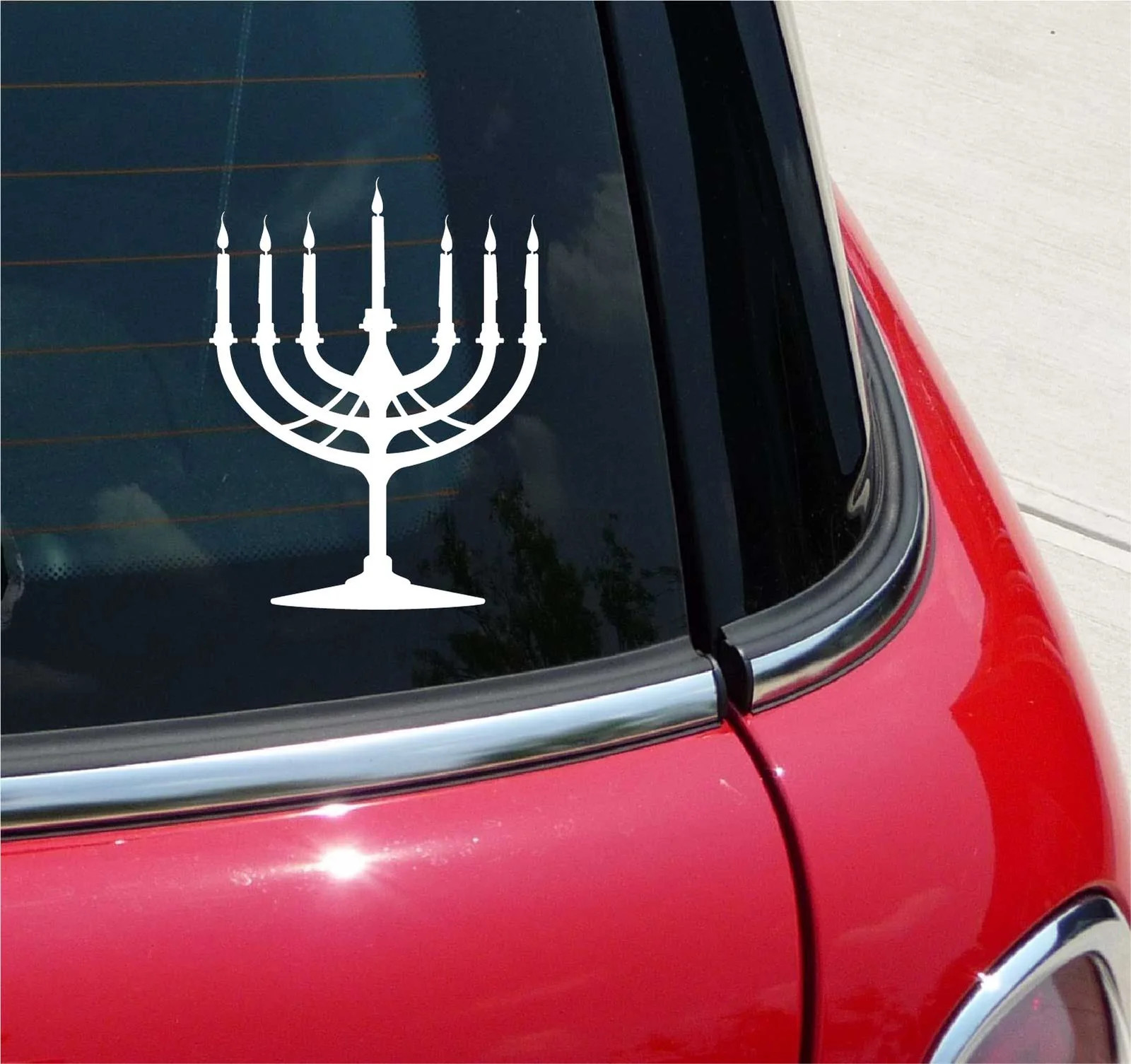 MENORAH RELIGION RELIGIOUS JEW JEWISH GRAPHIC DECAL STICKER ART CAR WALL DECOR