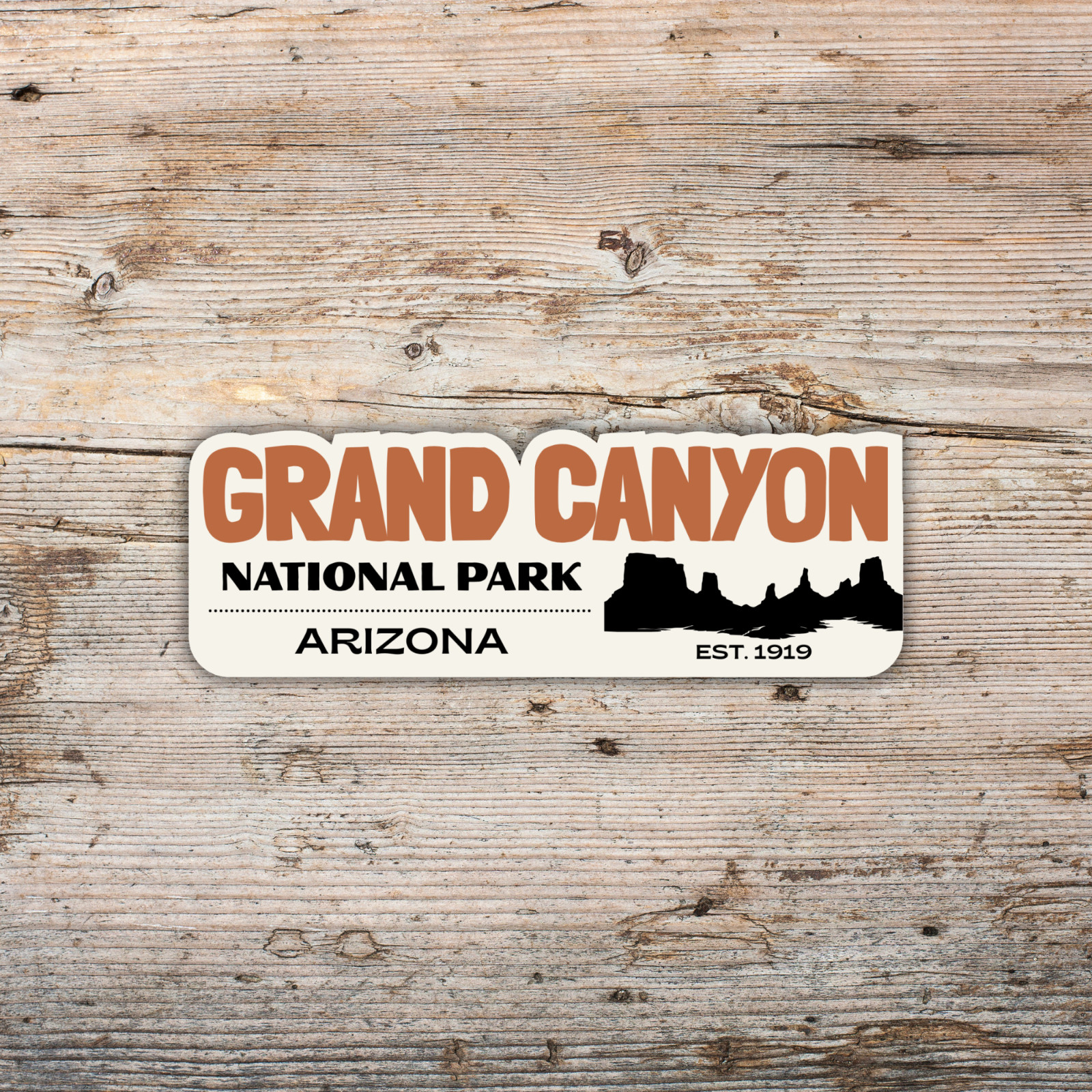Grand Canyon National Park Sticker Retro Arizona Travel Vinyl Decal
