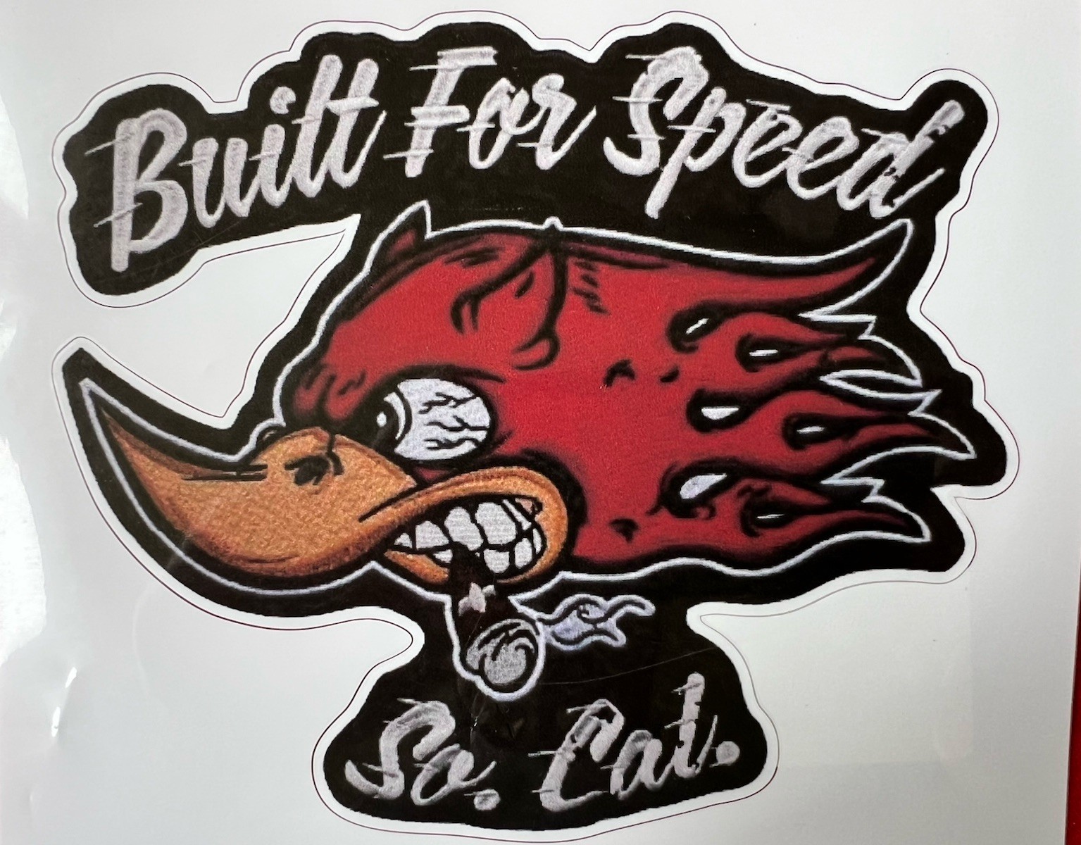 Clay Smith Built For Speed Woodpecker Decal