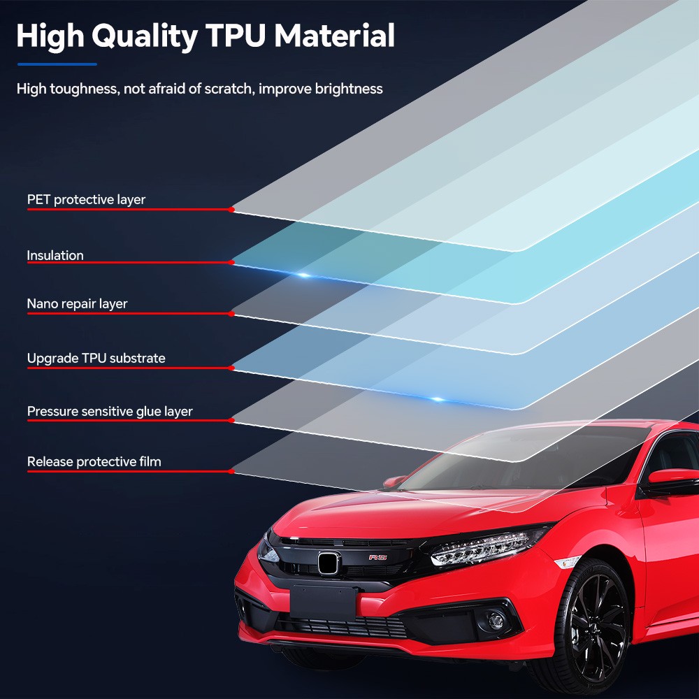 Full Car For Honda Civic Sedan 2019-2021 PreCut Paint Protection Film PPF TPU