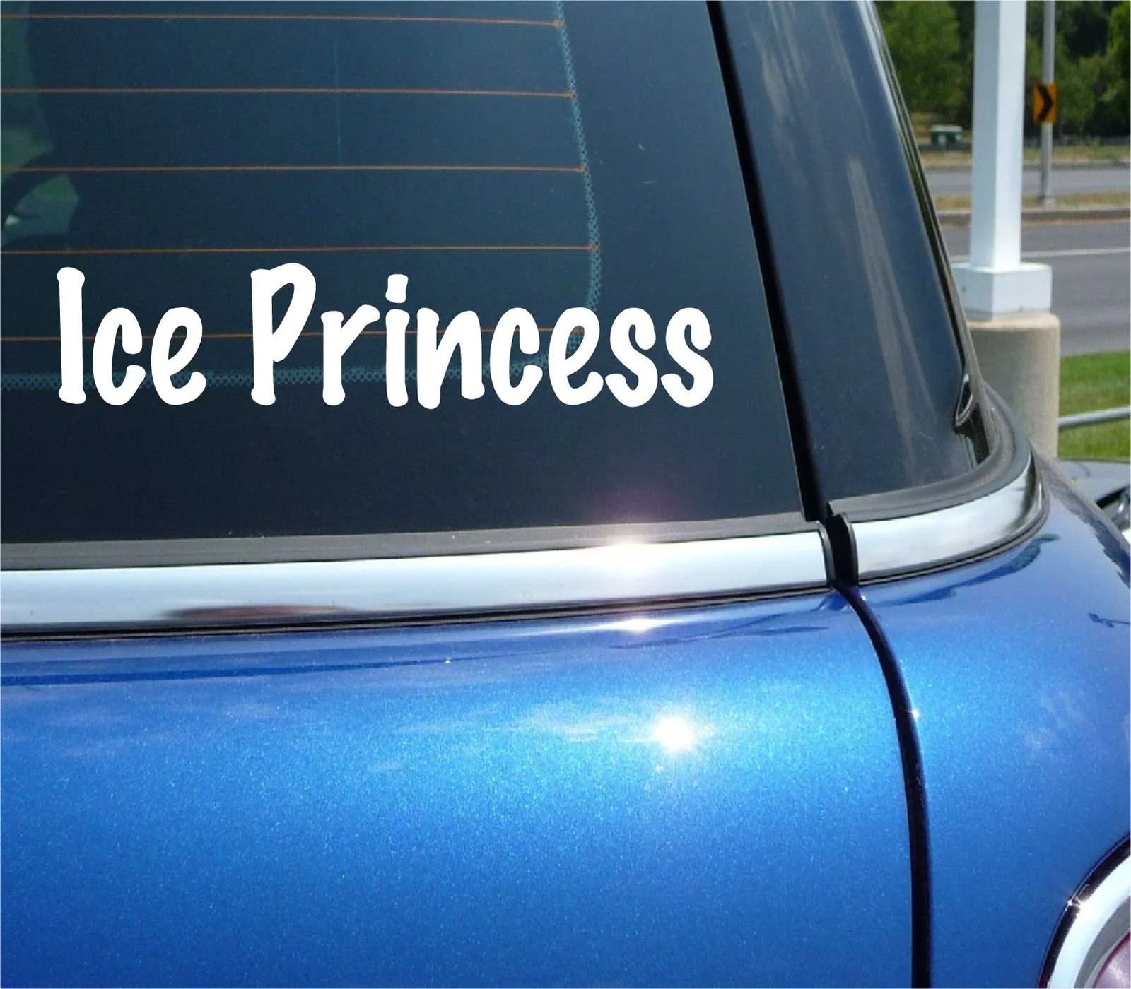ICE PRINCESS SKATE SKATING FUNNY DECAL STICKER ART CAR WALL
