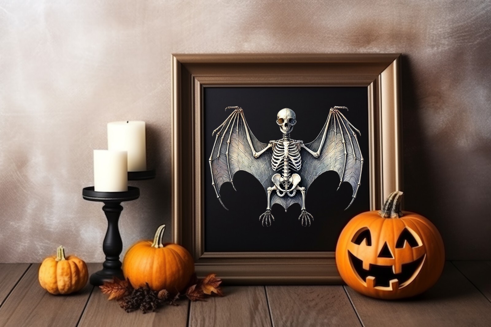 Bat Skeleton UV DTF Transparent Sticker / Decal