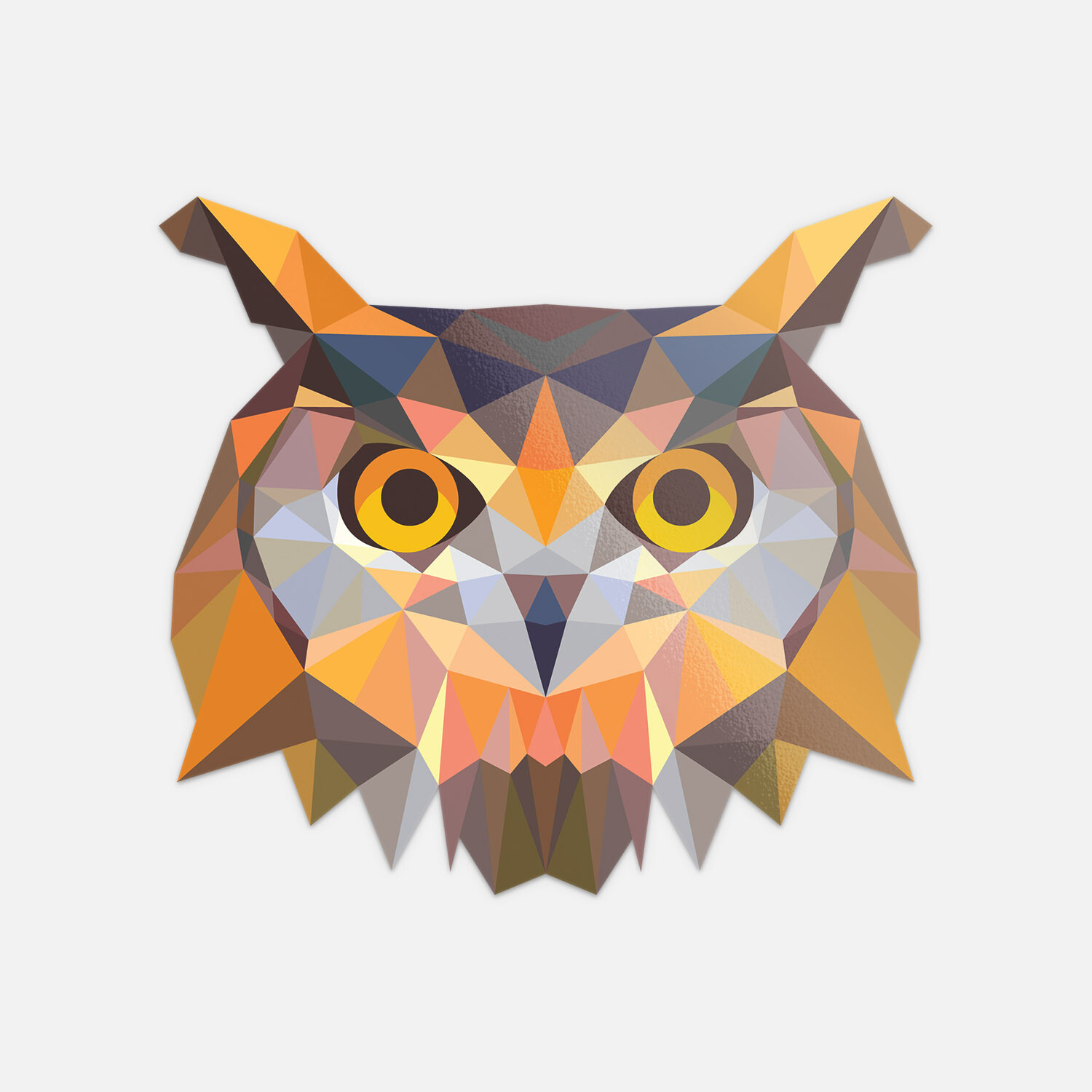 Geometric Owl Animal Polygonal Vinyl Vinyl Sticker Decal