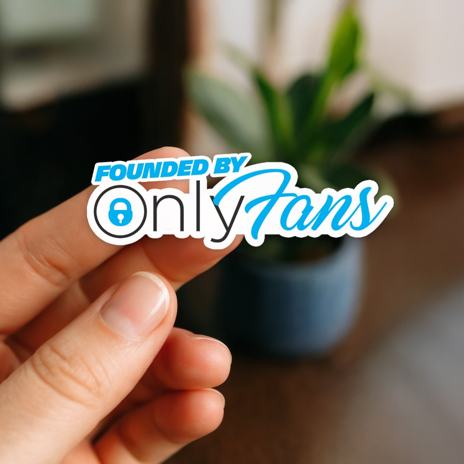 Funded By OnlyFans Fun Sticker Die Cut Waterproof Vinyl Decal Smooth Surface