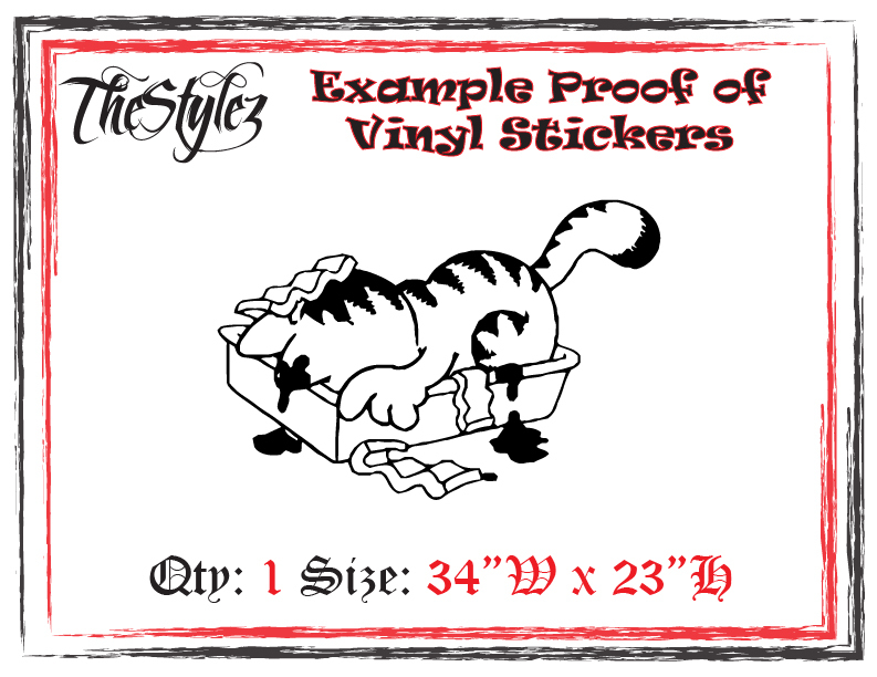 Garfield & Lasagna Custom Wall Vinyl Sticker