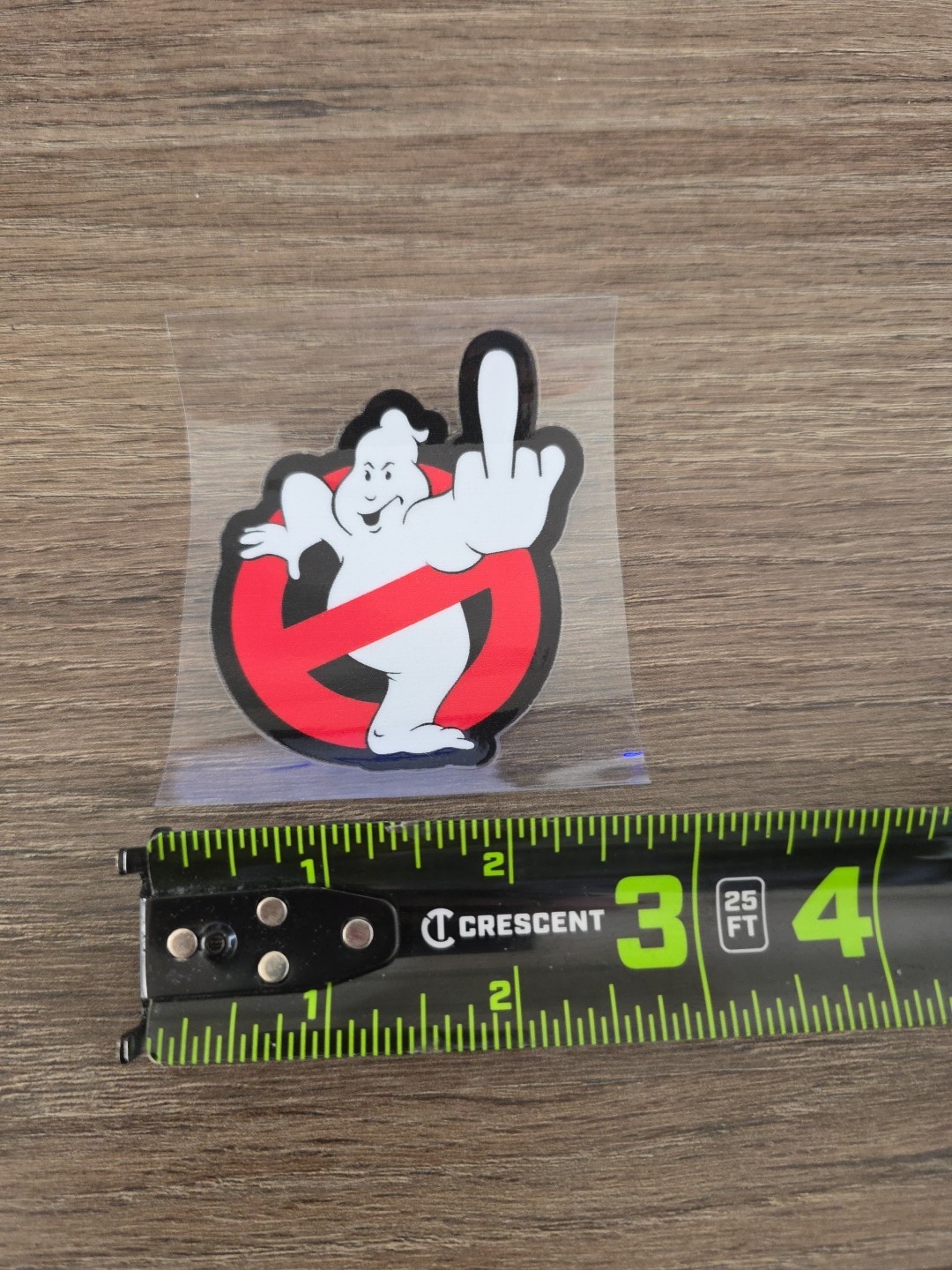 Ghost Buster Middle Finger Retro Movie UV DTF Decal Sticker Waterproof USA Print