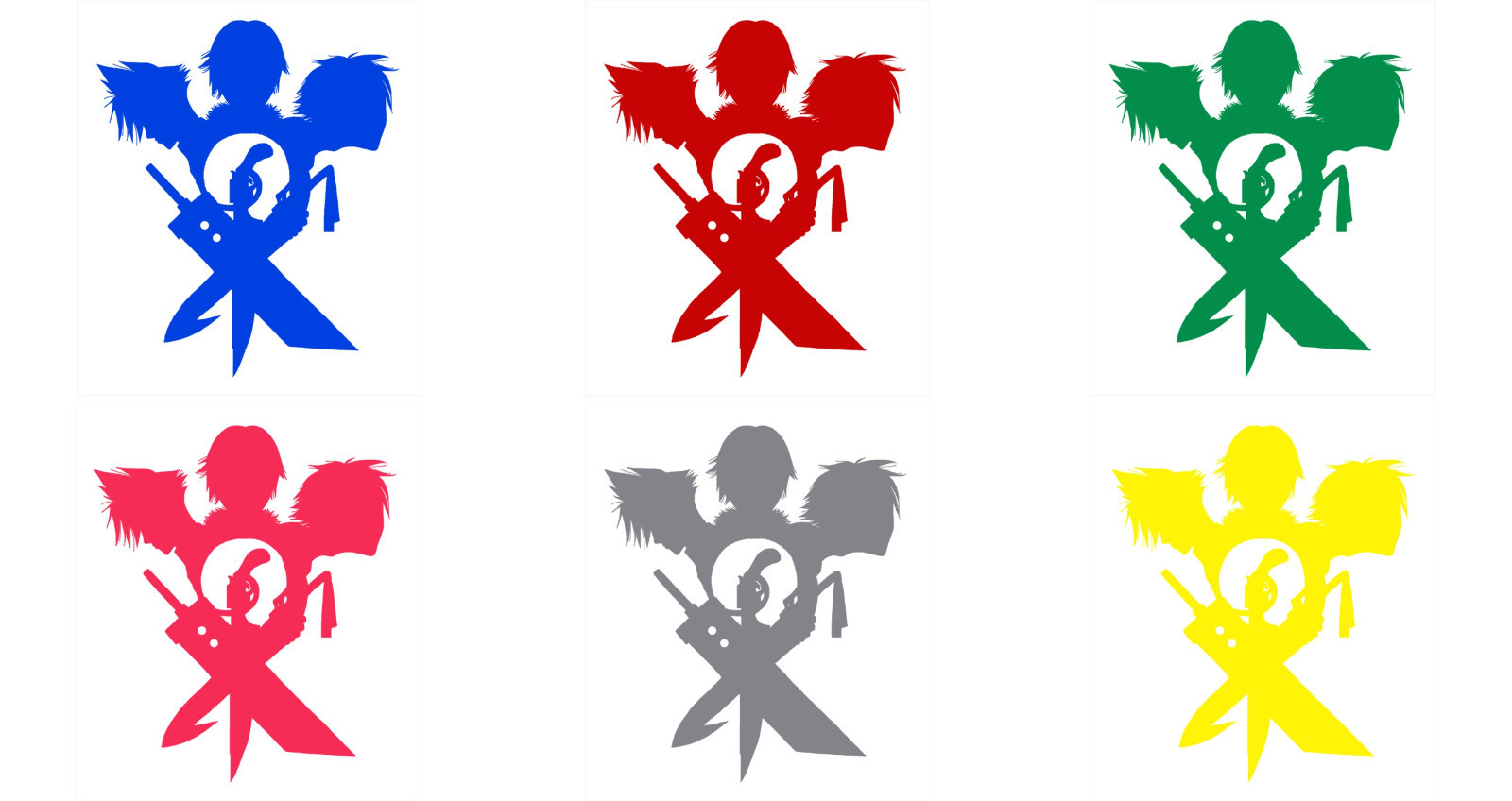 Vinyl Decal Truck Car Sticker Laptop – Video Games Final Fantasy Trio Cloud
